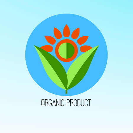 Logo organic productのイラスト素材