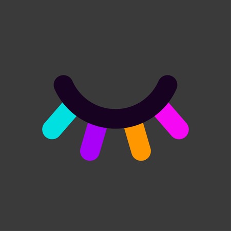Icon colorful eyelash vectorのイラスト素材