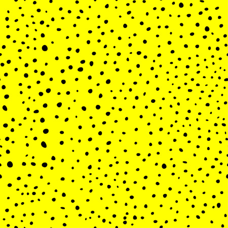 Hand drawn yellow doodles seamless pattern, polka dot. Invitations for birthday. Vector illustrationのイラスト素材