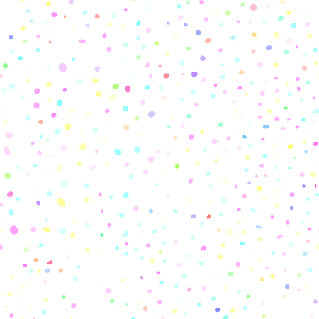 Hand drawn pastel colored background polka dot. Kids card, banner, flyer for holiday, birthday. Vector illustrationのイラスト素材