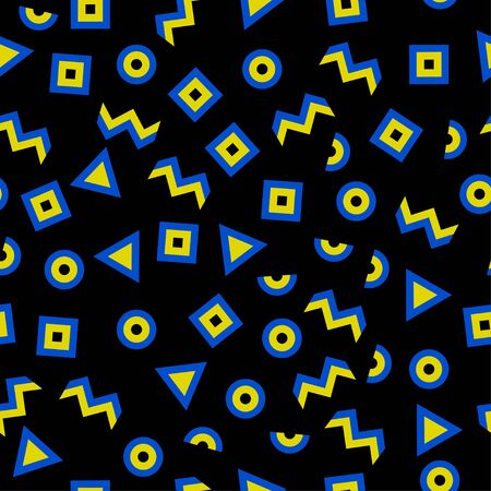 Seamless pattern memphis. Abstract geometric background in style of 80s. Vector illustration