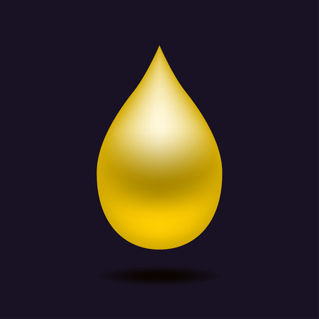 Vector 3D gold drop of oil, of honey.のイラスト素材