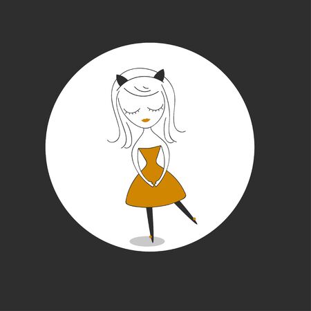 Little vector of a ballerina girlのイラスト素材