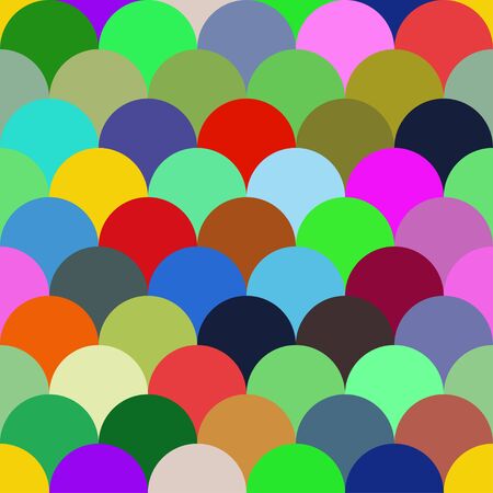 Seamless pattern mermaid tail, fish scales. Traditional classic japanese, korean, chinese background. Layers of circles, arcs.のイラスト素材