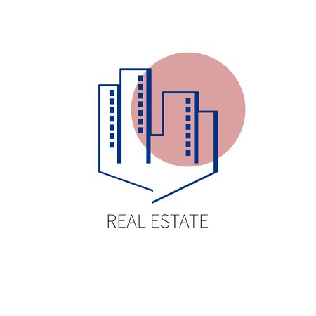 Logo real estateのイラスト素材