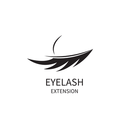 Icon eyelash extension. Logo of beauty salon. Vector stokのイラスト素材