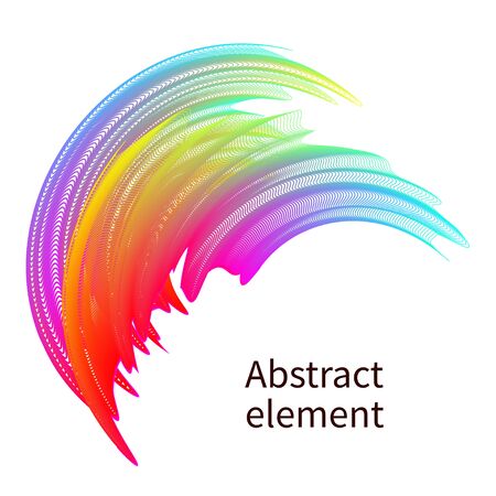 Abstract bright design element isolated on white background. Creative colorful splash of paint. Vector illustrationのイラスト素材