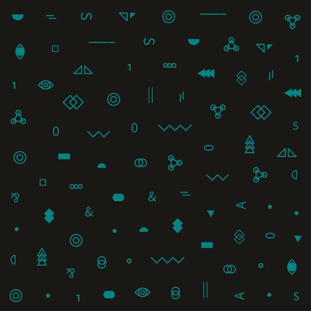 Random geometric shapesのイラスト素材
