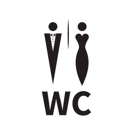 Woman in evening dress and man in tuxedo Vector illustration.のイラスト素材