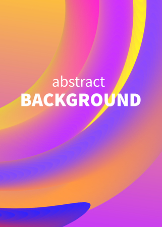 3D shape, fluid design, electronic music poster, abstract flyer, banner for nightclub, bright background. Vector illustrationのイラスト素材
