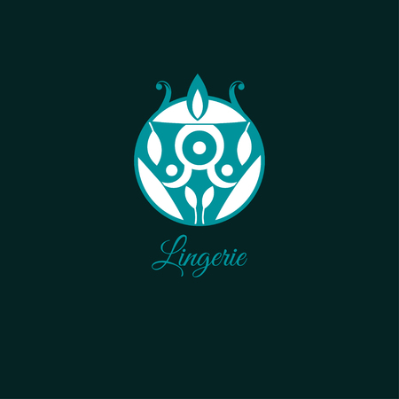 logo linen, icon panties, underwear lingerie Vector illustrationのイラスト素材
