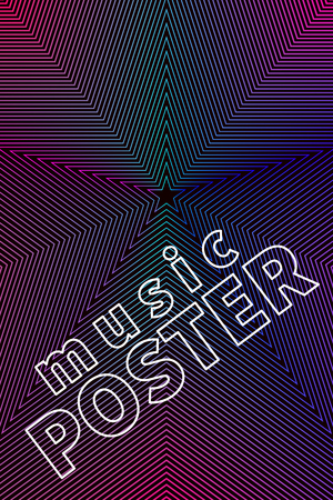 Music poster with starsのイラスト素材