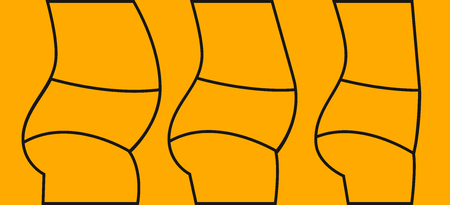 slimness and overweightのイラスト素材