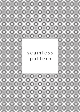 Seamless geometric pattern, geometric lace with circles, minimal background, vector geometric backdropのイラスト素材