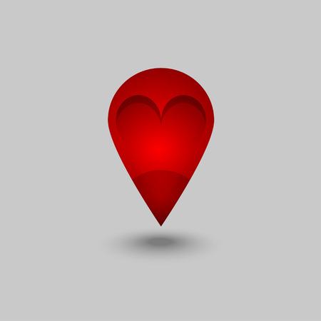 location heart iconのイラスト素材