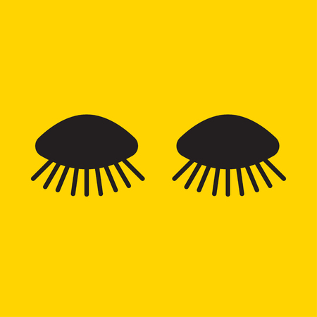 Long cartoon eyelashesのイラスト素材