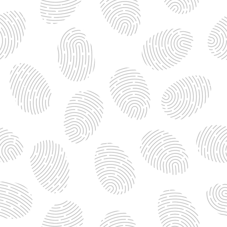 Seamless fingerprint pattern, identification, background with finger print, id. Vector illustrationのイラスト素材