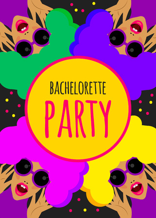 funny invitation to  bachelorette partyのイラスト素材