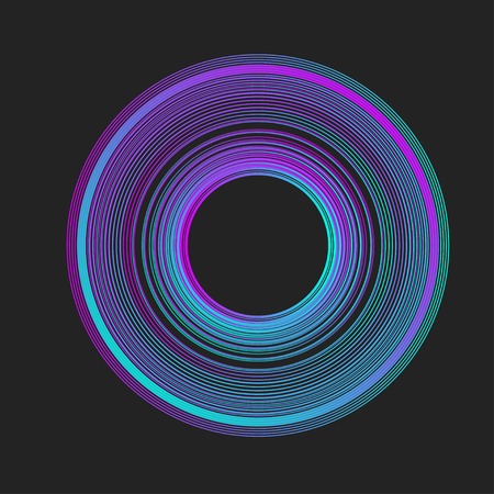 Digital music wave, musical poster, electronic music banner, abstract design element, gradient wavy curve. Vector illustrationのイラスト素材
