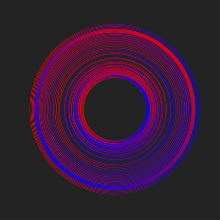 Digital music wave, musical poster, electronic music banner, abstract design element, gradient wavy curve. Vector illustrationのイラスト素材