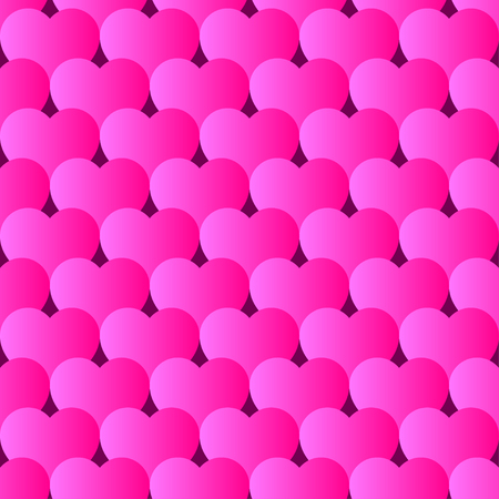 Layers of hearts seamless pattern, valentines day background of hearts. Vector illustrationのイラスト素材