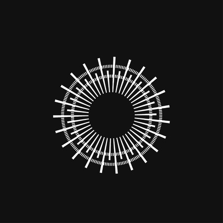 White circle vector sunburstのイラスト素材