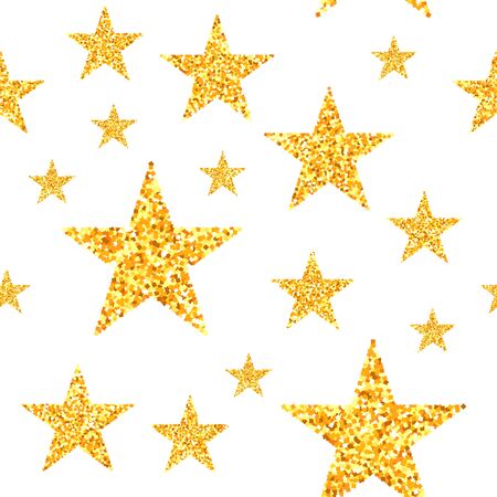 Gold star seamless patternのイラスト素材