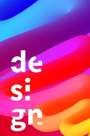 wave poster, electronic music banner, tempate for party flyer, vector blend background, minimal gradient designのイラスト素材