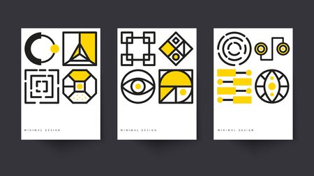 Swiss style postersのイラスト素材