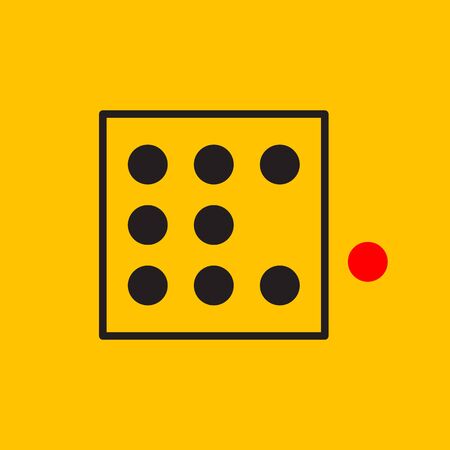 Symbol of creativity,change, open mind, pattern break, new way, unique thinking, innovation vector illustrationのイラスト素材