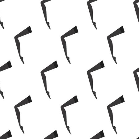 Female legs pattern, background with tights or pantyhose, beauty vector illustration, seamless black and white pattern for fabric, textile or wallpaperのイラスト素材