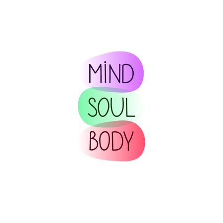 Mind, body and soul balance, zen lifestyle, holistic concept, meditation symbol, vector harmony illustrationのイラスト素材
