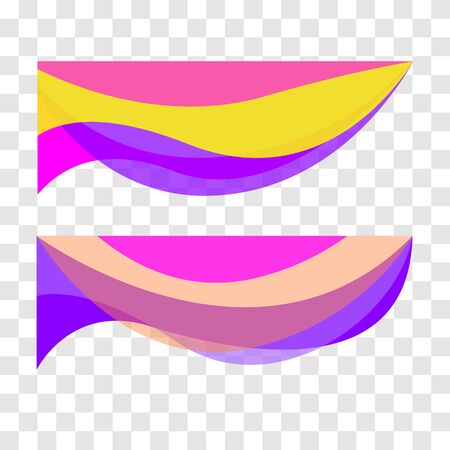 Wavy design element. Decor for brochure, banner, flyer. Fluid, color wave, curve line Vector illustrationのイラスト素材