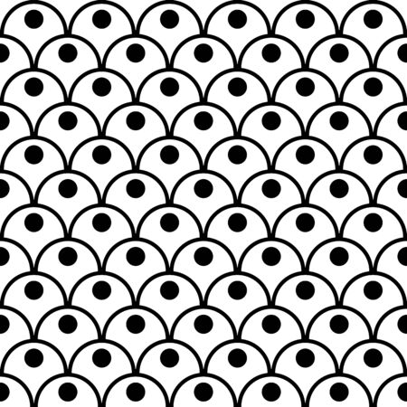 Black and white seamless pattern for textiles, fabricのイラスト素材