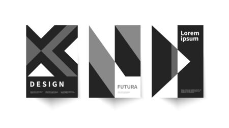 Minimalistic geometric poster, minimal cover template, A4 brochure, swiss style vector graphic designのイラスト素材