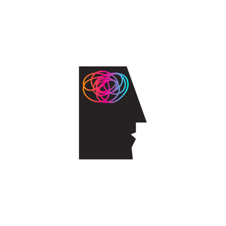 Brain activity abstract creative icon, concept of mental health