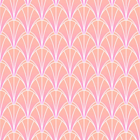 Elegant seamless pattern in art deco style. Background with shells for wallpaperのイラスト素材