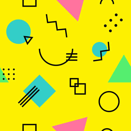 Memphis pattern in classic style. Background, wallpaperのイラスト素材