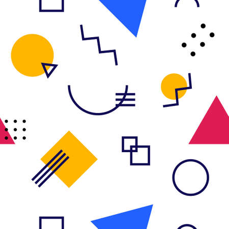 Memphis pattern in classic style. Background, wallpaperのイラスト素材
