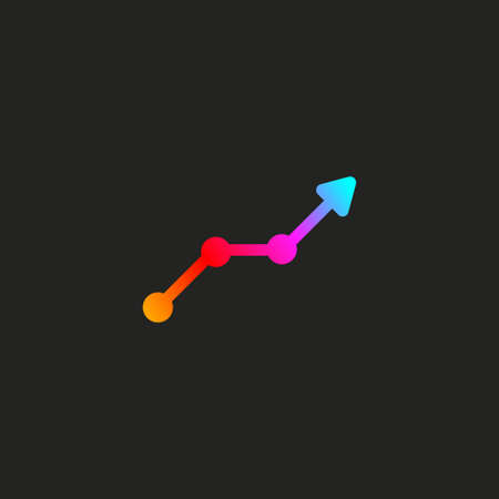 Arrow up business logo. Development and progress symbolのイラスト素材