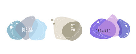 Abstract hand drawn shapes. Set of geometric frames, bannersのイラスト素材