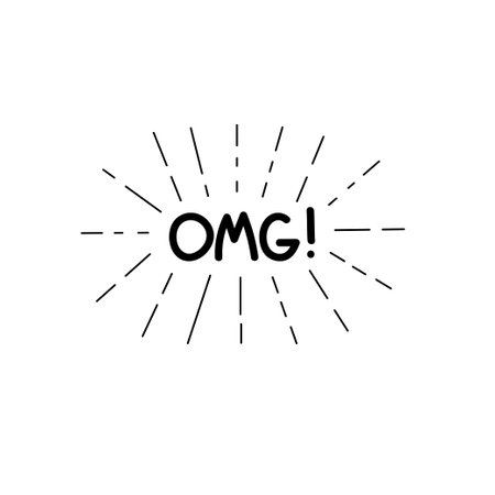 OMG icon. Oh, my God, tagのイラスト素材