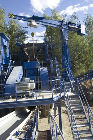 Quarry,line on processing stone の写真素材