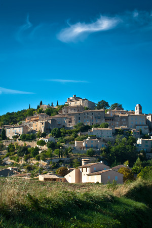 Small village in Provence in France during a summer bright dayの写真素材