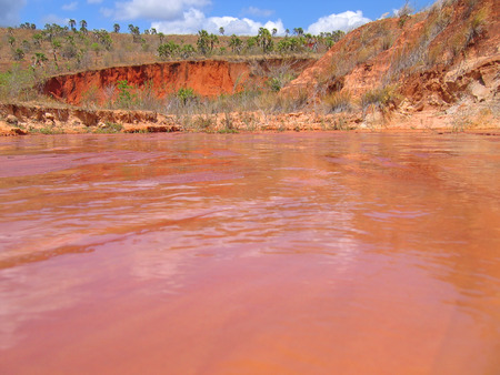 Red Water - Red Tsingy - Antsiranana and Diego Suarez - Madagascar.の写真素材
