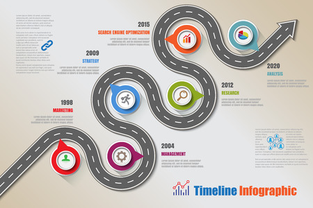 Business road map timeline infographic icons designed for abstract background template milestone element modern diagram process technology digital marketing data presentation chart Vector illustrationのイラスト素材