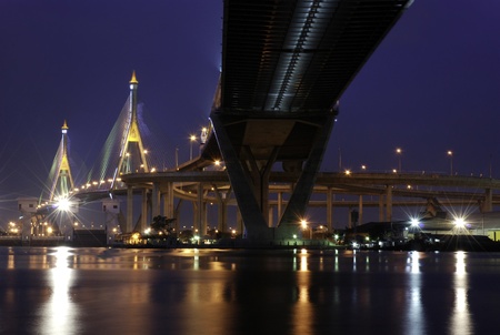 bridge at twilight across in thailand