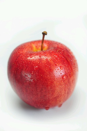Red apples on white backgroundの素材