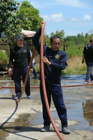 Fire fighting training.の素材