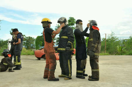 Fire fighting training.の素材